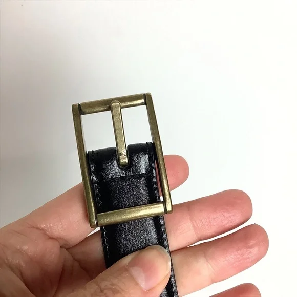 Women’s Black Bonded Leather Belt Size 26-28 - Picture 6 of 8